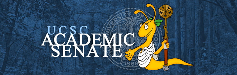 UCSC Academic Senate title with Banana Slug